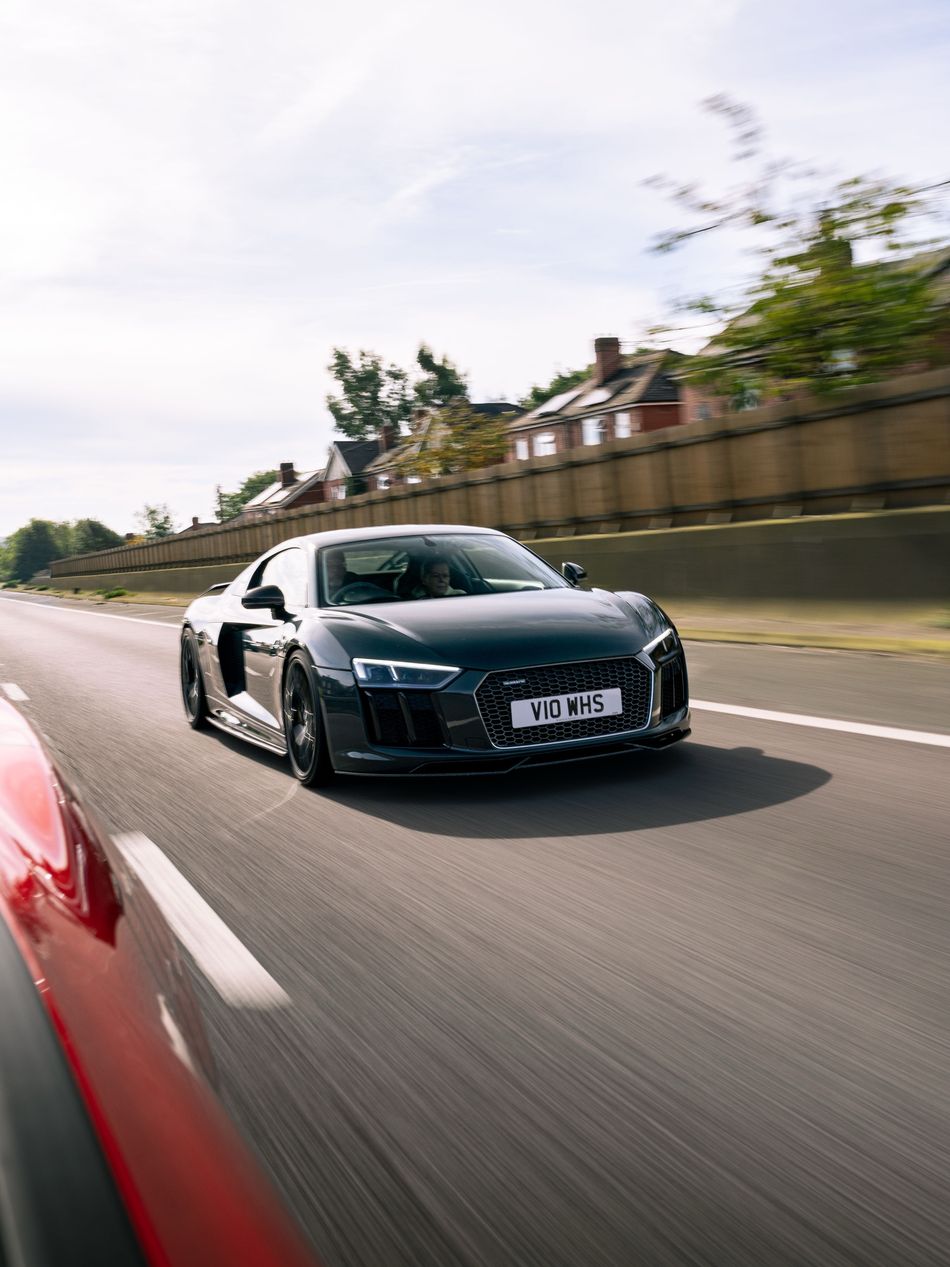 Audi R8 on the road