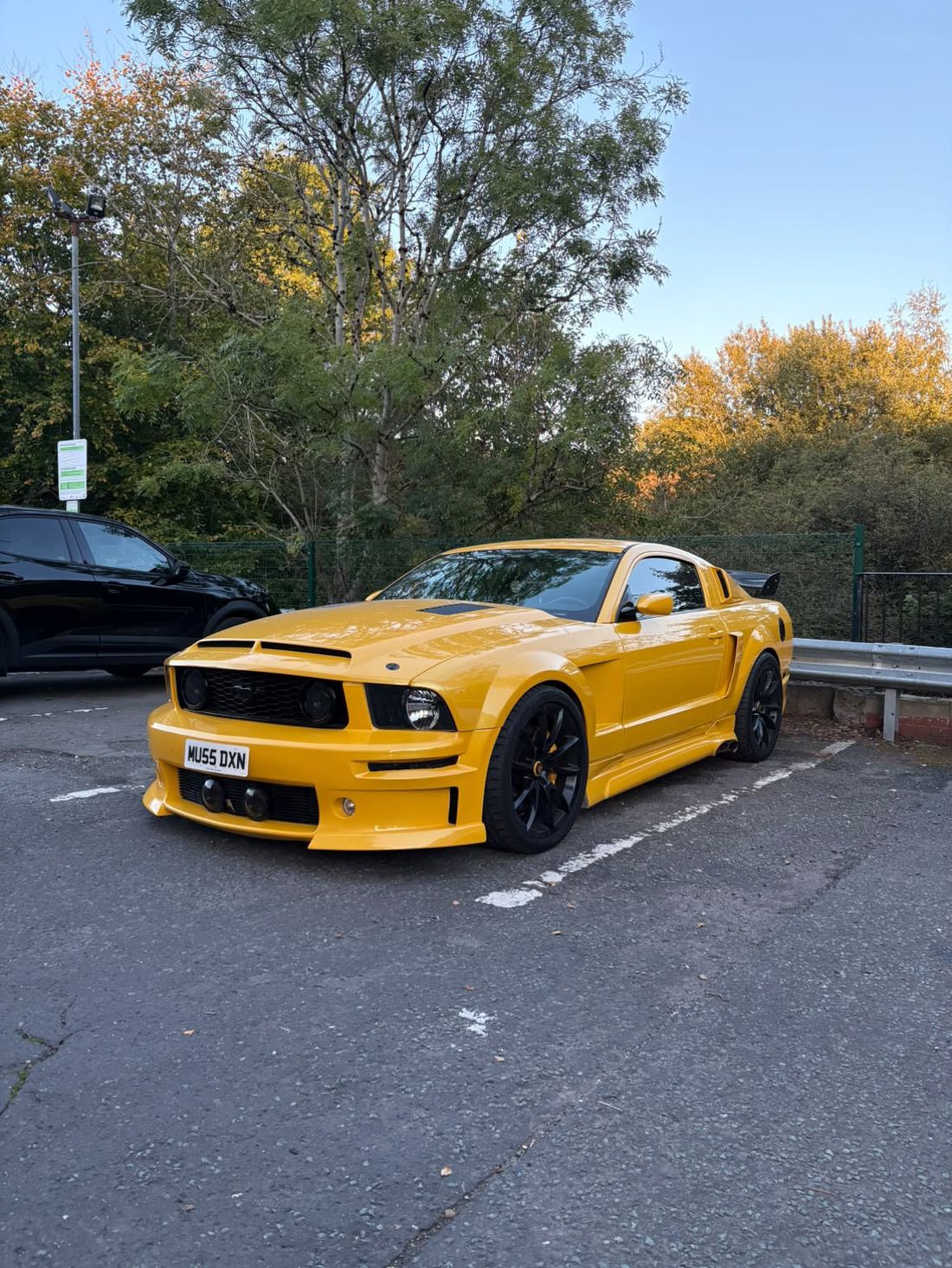 Yellow Ford Mustang